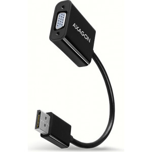 Axagon RVD-VGN adaptador de cabo de vídeo 0,15 m DisplayPort VGA (D-Sub) Preto