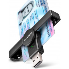 Axagon CRE-SMPA leitor de smart card USB USB 2.0 Preto