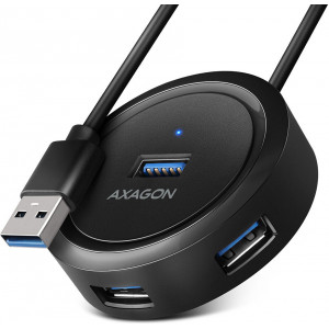 Axagon HUE-P1A hub de interface USB 3.2 Gen 1 (3.1 Gen 1) Type-A 5000 Mbit s Preto