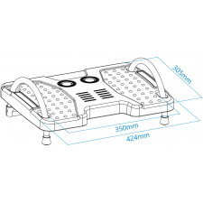 TooQ TQFR0601-G descanso para pés Cinzento