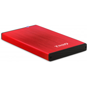 TooQ TQE-2527R Caixa para Discos Rígidos Caixa de disco rígido Preto, Vermelho 2.5"