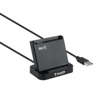 TooQ TQR-220B leitor de smart card Interior USB USB 2.0 Preto