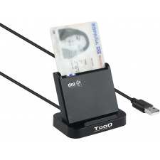 TooQ TQR-220B leitor de smart card Interior USB USB 2.0 Preto