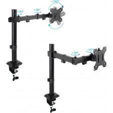 TooQ DB1801TN-B montagem e suporte para monitores 81,3 cm (32") Secretária Preto