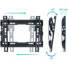 TooQ LP1044T-B suporte para TV 109,2 cm (43") Preto