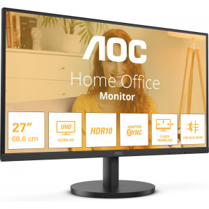 AOC B3 U27B3M monitor de ecrã 68,6 cm (27") 3840 x 2160 pixels 4K Ultra HD LCD Preto