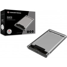 Conceptronic DANTE03T Caixa para Discos Rígidos Compartimento HDD SSD Transparente 2.5"