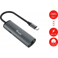 Equip 133486 base & duplicador de portas USB Type-C Preto, Cinzento