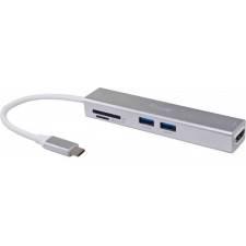 Equip 133480 base & duplicador de portas USB 3.2 Gen 1 (3.1 Gen 1) Type-C Prateado