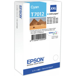 Epson Série WP4000 4500 Tinteiro XXL Cyan T13T7012 3,4k