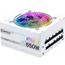 UNYKAch ATX Atilus RGB White 650W fonte de alimentação 20+4 pin ATX Branco