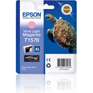 Epson Turtle Tinteiro T1576 Vivid Magenta Claro Tinta UltraChrome K3