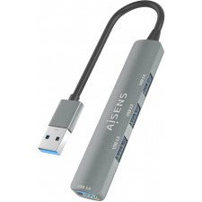 AISENS A106-0859 hub de interface USB 3.2 Gen 1 (3.1 Gen 1) Type-A 5000 Mbit s Cinzento