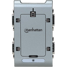 Manhattan 151047 conversor de séries repetidor isolador USB 2.0 Prateado