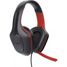 Trust GXT 415S ZIROX Auscultadores Com fios Fita de cabeça Jogos Preto, Vermelho