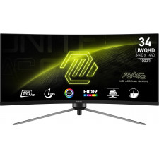 MSI MAG 345CQR monitor de ecrã 86,4 cm (34") 3440 x 1440 pixels UltraWide Dual Quad HD Preto