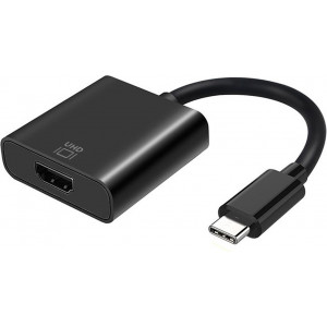 AISENS A109-0344 adaptador de cabo de vídeo 0,15 m HDMI Type A (Standard) USB Type-C Preto