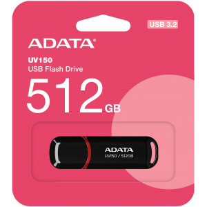 ADATA UV150 unidade de memória USB 512 GB USB Type-A 3.2 Gen 1 (3.1 Gen 1) Preto, Vermelho