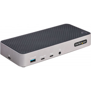 StarTech.com 116E-USBC-DOCK base & duplicador de portas Com fios USB 3.2 Gen 2 (3.1 Gen 2) Type-C Cinzento, Prateado