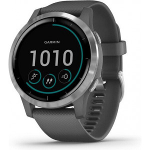 Garmin vívoactive 4 3,3 cm (1.3") MIP 45 mm Digital 260 x 260 pixels Ecrã táctil Prateado Wi-Fi GPS