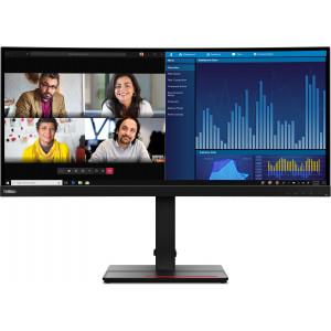 Lenovo ThinkVision P34w-20 LED display 86,7 cm (34.1") 3440 x 1440 pixels Wide Quad HD Preto