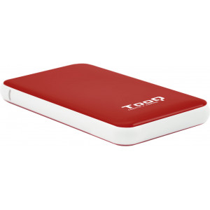 TooQ TQE-2528R Caixa para Discos Rígidos Compartimento SSD Vermelho 2.5"