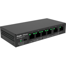 Ruijie Networks RG-ES106D-P V2 switch de rede Não-gerido Fast Ethernet (10 100) Power over Ethernet (PoE) Preto