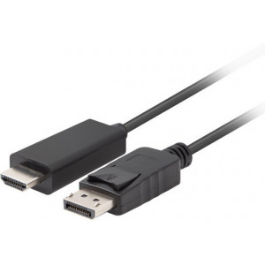 Lanberg CA-DPHD-11CC-0018-BK adaptador para cabos DisplayPort HDMI Preto