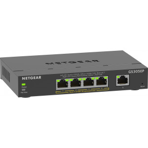 NETGEAR 5-Port Gigabit Ethernet PoE+ Plus Switch (GS305EP) Gerido L2 L3 Gigabit Ethernet (10 100 1000) Power over Ethernet