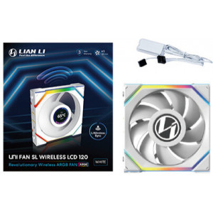 Lian Li UNI FAN SL Wireless LCD 120 Caixa de computador Ventoinha 12 cm Branco 1 unidade(s)