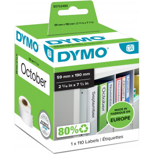 DYMO LW - Etiquetas grandes para capas arquivadoras (LAF) - 59 x 190 mm - S0722480