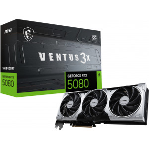 MSI VENTUS GEFORCE RTX 5080 16G 3X OC PLUS placa de vídeo NVIDIA 16 GB GDDR7