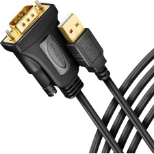 Axagon ADS-1PQN USB-A 2.0 - serial RS-232 DB9-M FTDI adapter cable 1.5m - Adapter - Digital Daten cabo de série Preto 1,5 m USB